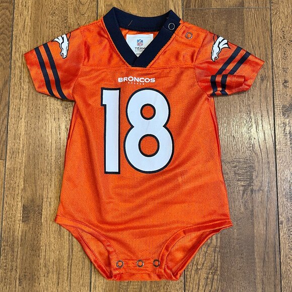 Baby TEAM Apparel 3/6 Month NFL Denver Broncos Manning 18 Orange Jersey - Picture 1 of 7